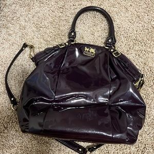 Coach purple purse with dust bag